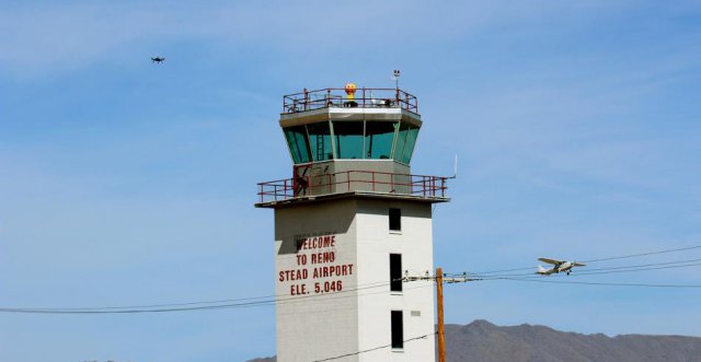 Four autonomous unmanned aircraft flew simultaneously on pre-determined flight paths at the Reno-Stead Airport