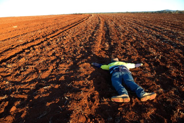 Outback Joe is lost in the bush and needs some water to survive