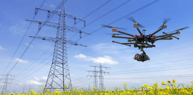 power lines uav