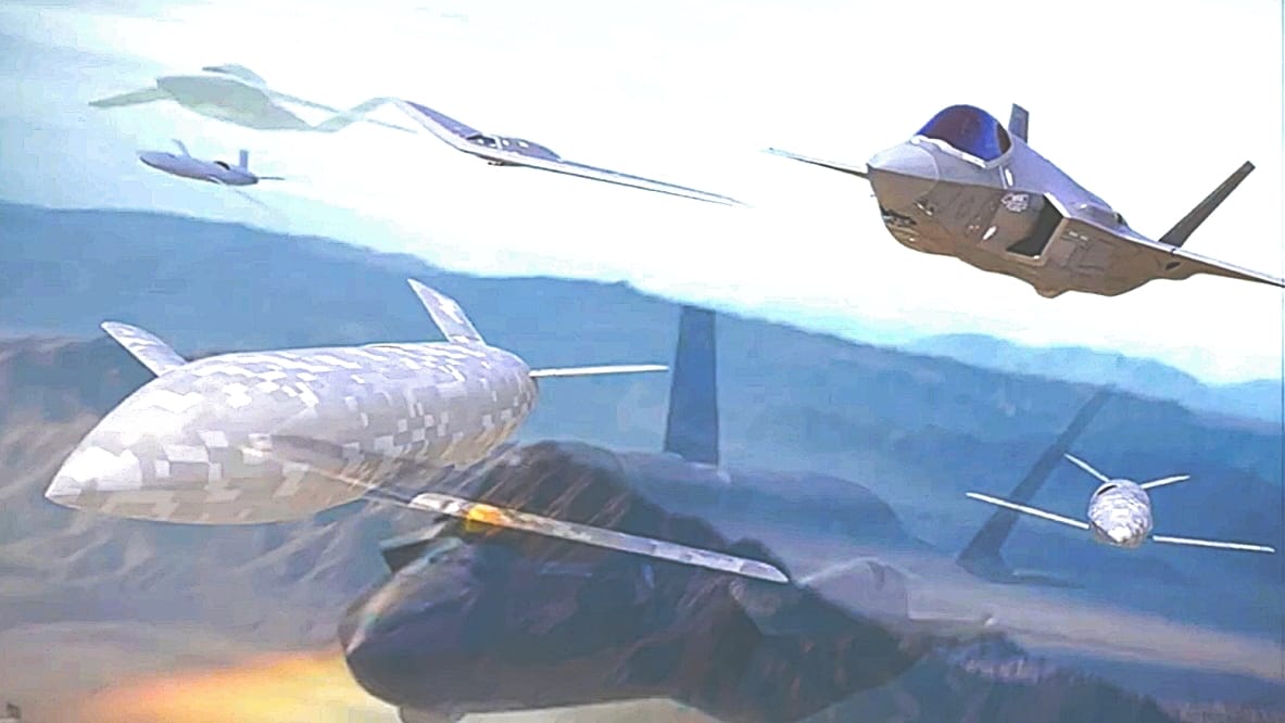 F-35 pilots and Navy Collaborative Combat Aircraft Train Tactics