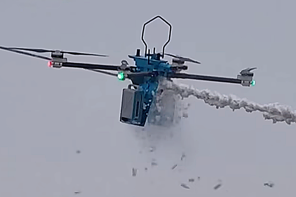 China Uses Drones to De-Ice Power Cables
