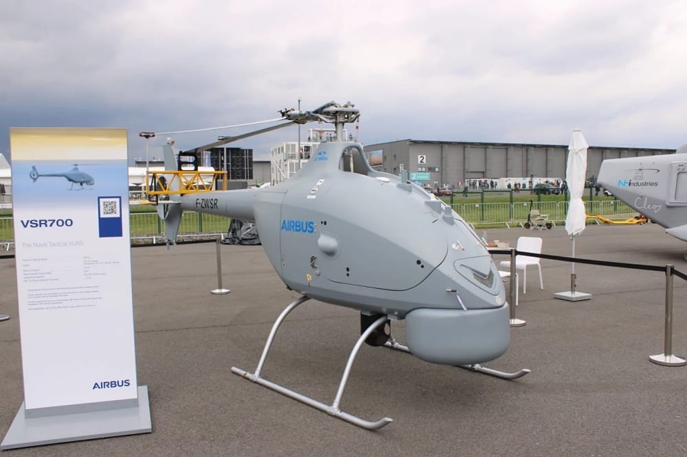 Airbus Displays VSR700 Unmanned Helicopter for Naval Operations at ILA 2024