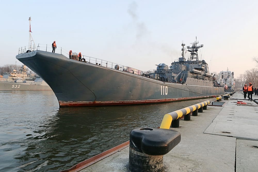 Russian Navy Ship Caught Lurking Off Denmark’s Coast as Drones Attack