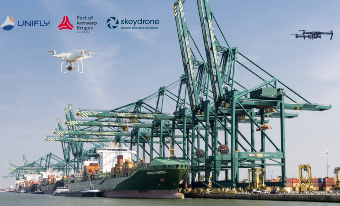 SkeyDrone Upgrades Antwerp-Bruges Port Area to Unifly’s NextGen UTM System
