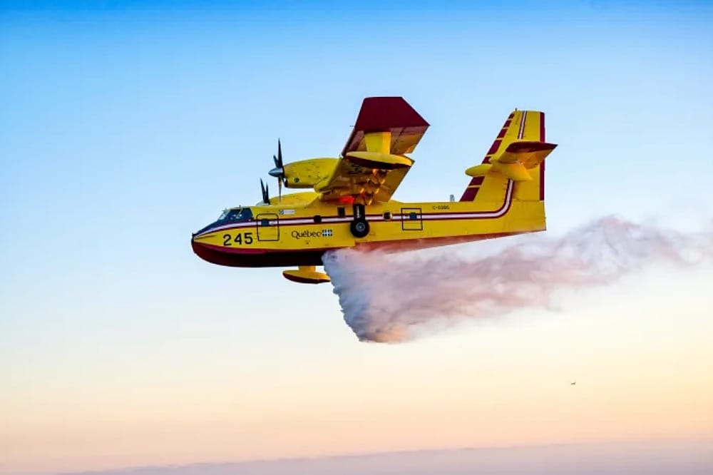 Canadair SuperScooper Grounded after Drone Strike at Palisades Fire
