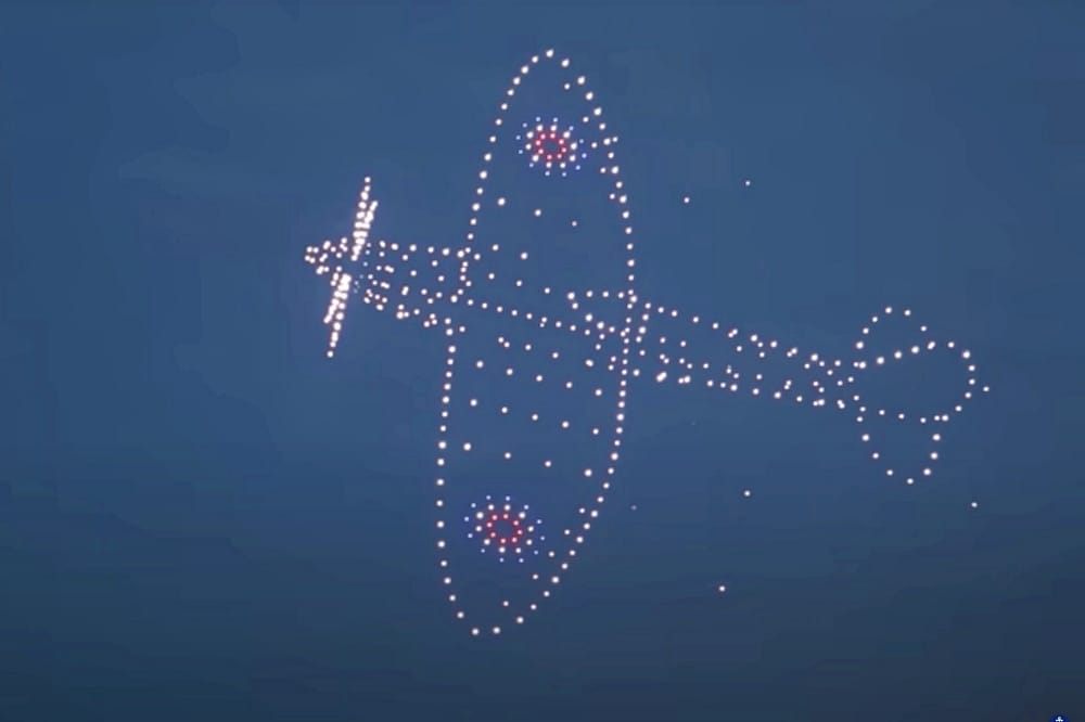 Drone Light Show Marks D-Day 80th Anniversary