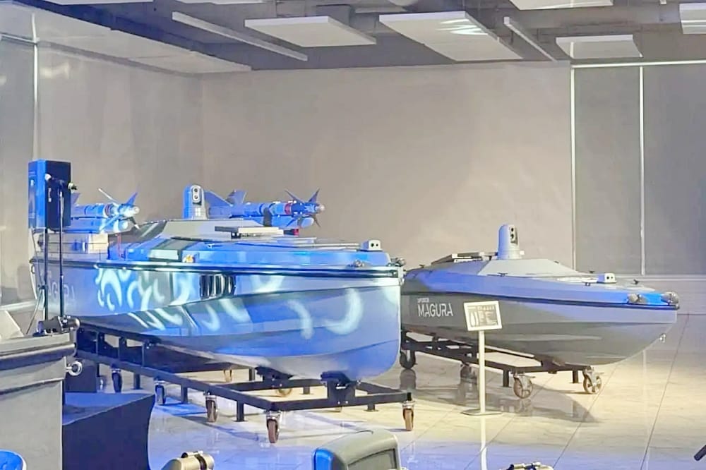Ukraine’s AIM-9 Sidewinder-Armed Magura-7 Drone Boat on Display