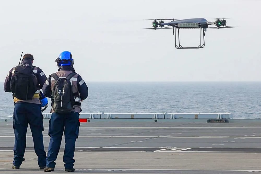 UK Royal Navy Makes Historic First Drone Delivery Between Ships