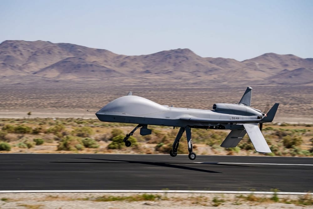 GA-ASI Performs First Flight of New Heavy Fuel Engine for Gray Eagle ER External