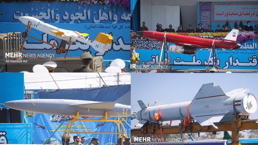 Iran Unveils New Drones at National Army Day Parade