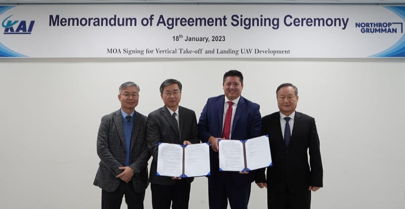 Korea Aerospace Industries and Northrop Grumman Sign MOA  for VTOL UAV Technical Cooperation