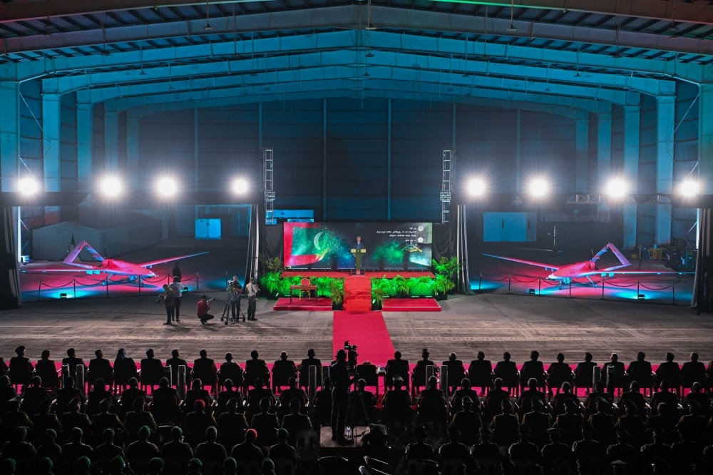 Maldives President Launches National Defense Force Bayraktar TB2 Drones