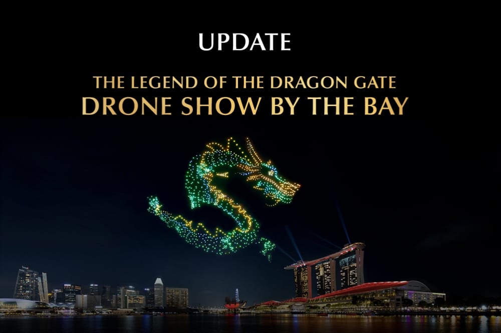 Dragon Drone Show at Marina Bay Sands, Singapore for Chinese New Year