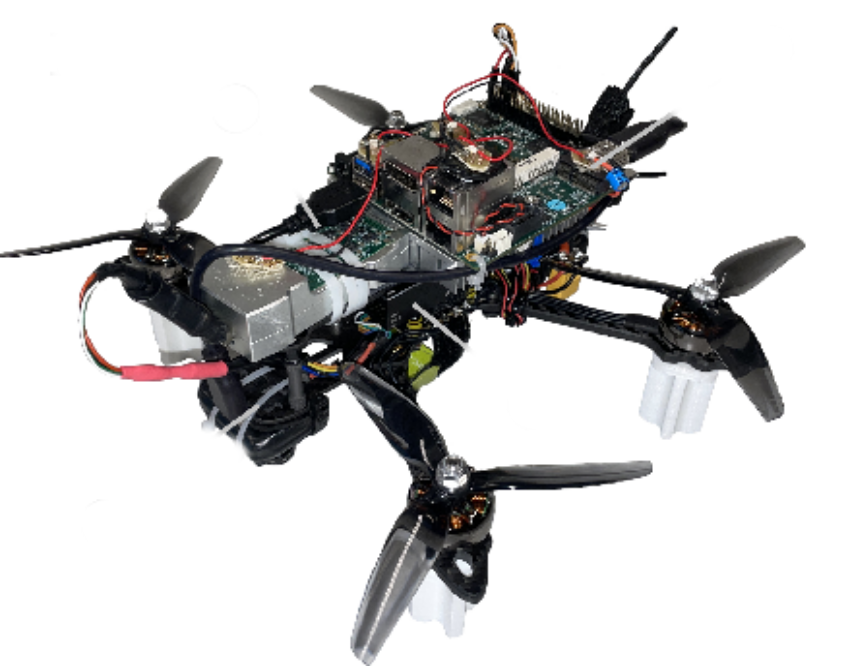 Fully Neuromorphic Vision and Control for Autonomous Drone Flight