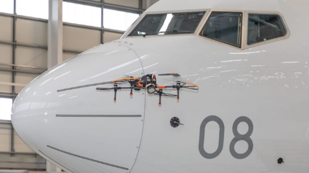 UK Royal Air Force Trials Aircraft Inspection with Drones