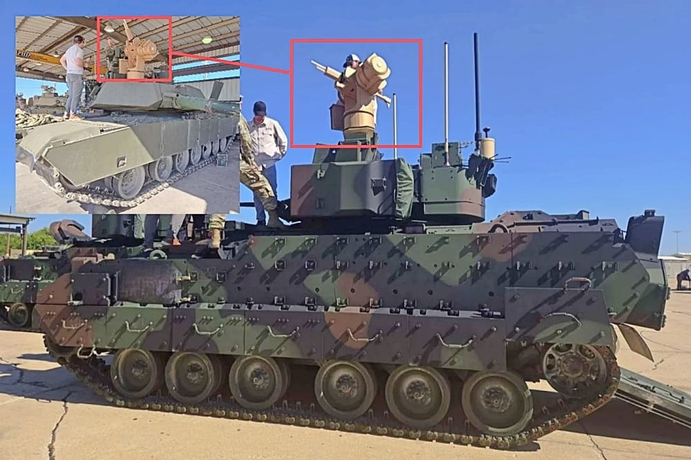 US Army Tests Bullfrog Counter-Drone Turret on Abrams Tank and Bradley IFV for Combat Defense.