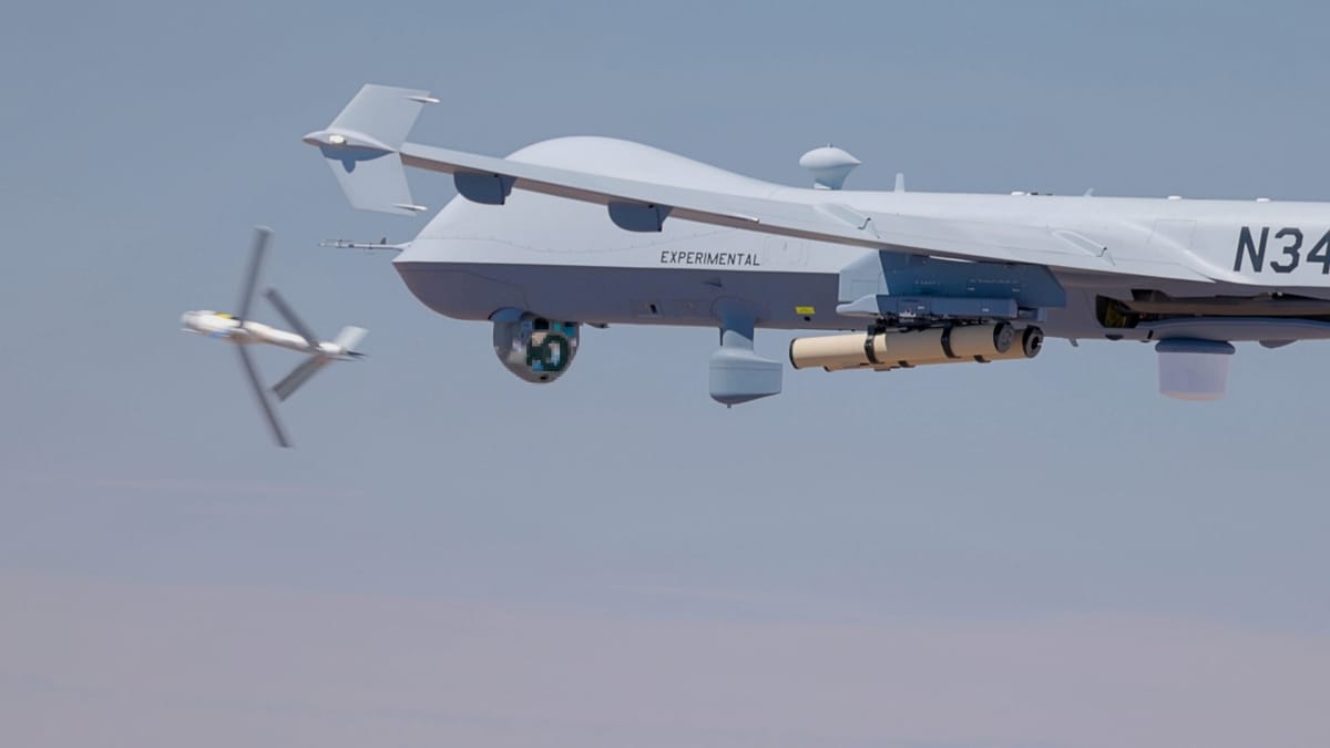 GA-ASI and AeroVironment Complete First-Ever Air Launch of Switchblade 600 from MQ-9A UAS
