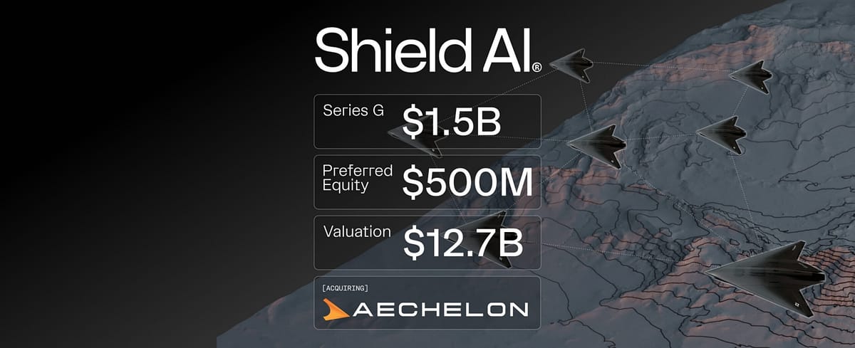 Shield AI Raises $2B to Reach $12.7B Valuation, Acquires Software Company Aechelon