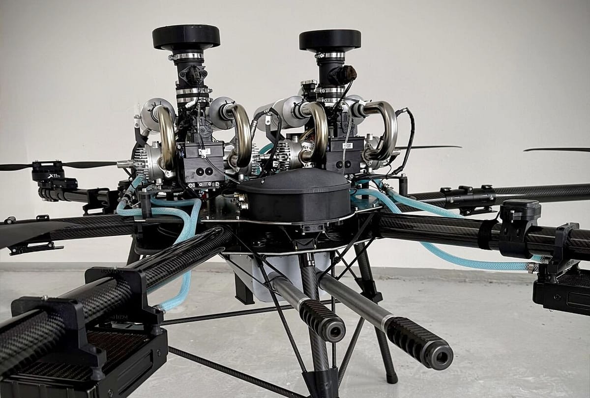 Danish Heavy Drone Armed with Twin .50 Cal Gun