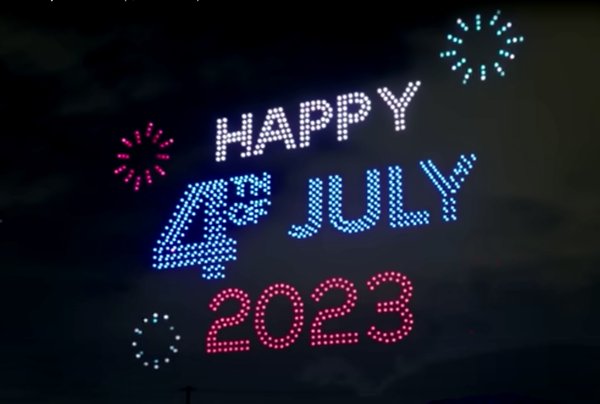 Fourth of July Drone Show -  1,000+ Drones - Achieves Guinness World Record