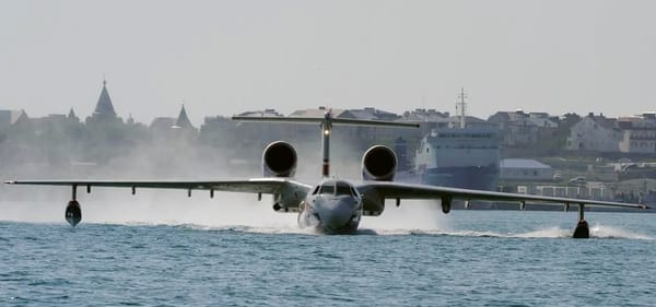 Ukrainian Drones Damage One of Russia's Three Giant Be-200 Flying Boats