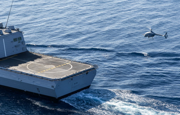 Airbus Tests Naval UAS at Sea from a French Navy Frigate
