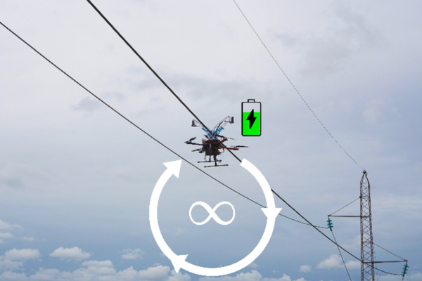 Autonomous Overhead Powerline Recharging for Uninterrupted Drone Operations