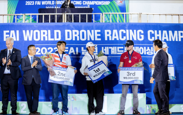 MinChan Kim of Korea Wins 2023 FAI World Drone Racing Championship