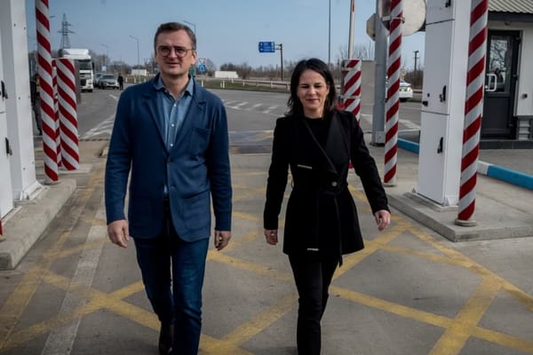 Russian Drone Forces Germany's Foreign Minister to Cut Short Waterworks Plant Visit in Ukraine