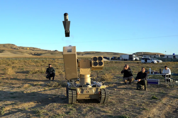 Turkish UGV Test-Fires Kamikaze Drones