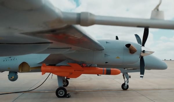Turkish UCAV Akıncı Fires Roketsan Cruise Missile