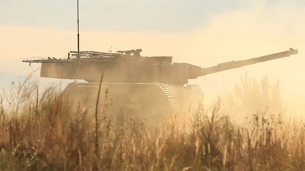 Ukrainian Leopard 1A5 Tank with Add-On Armour Survives Eight Russian FPV Drone Atttacks