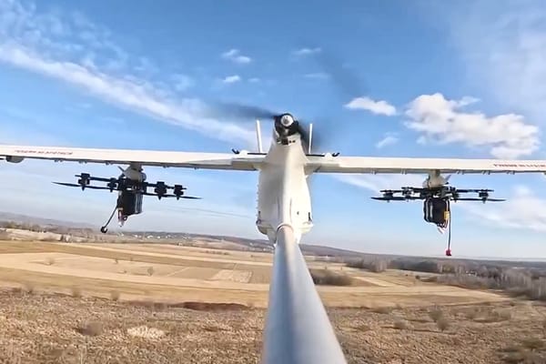 Ukrainian Uncrewed Aerial Mothership Launches Kamikaze Drones