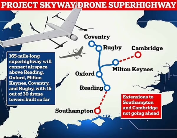 Britain's 165-Mile Long 'Drone Superhighway' will be Completed this Summer