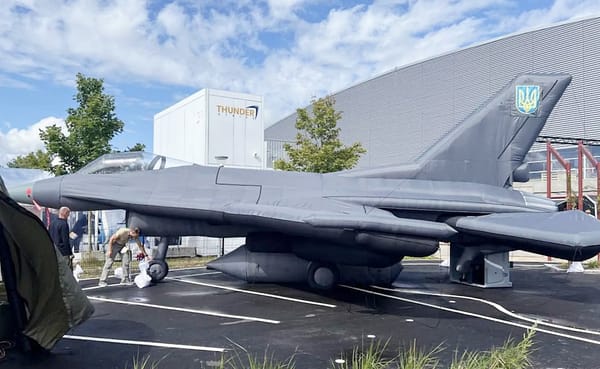 Inflatable Ukrainian F-16 Decoy Emerges at Defense Show