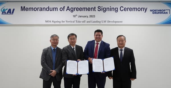 Korea Aerospace Industries and Northrop Grumman Sign MOA  for VTOL UAV Technical Cooperation