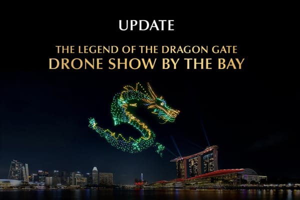 Dragon Drone Show at Marina Bay Sands, Singapore for Chinese New Year