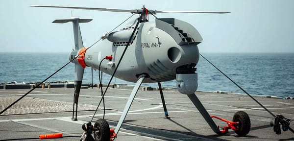 Peregrine Rotary Wing UAS Conducts Initial Royal Navy Flying Trials from HMS Lancaster