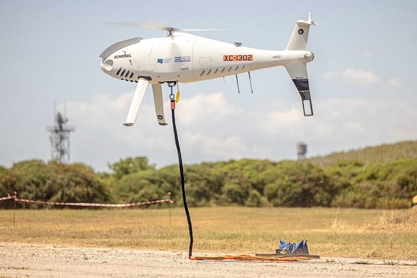 Schiebel CAMCOPTER S-100 Demonstrates Cross-Domain Logistics Capabilities at EDA's Inaugural OPEX Campaign