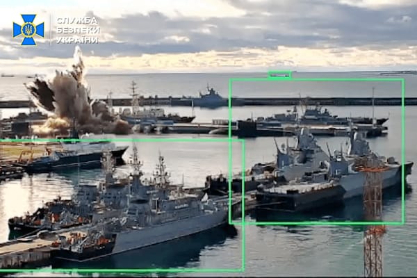 Ukraine Hits Russian Submarine with Underwater Drone