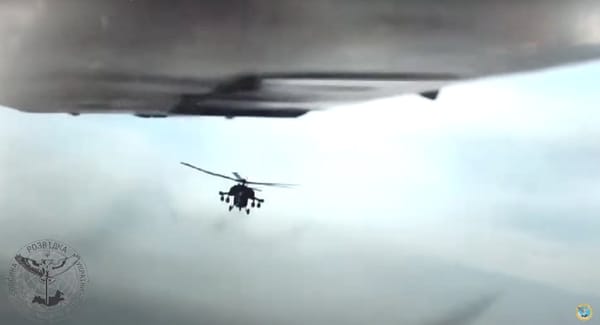 Ukrainian Drone Escapes from Two Russian Helicopters and One Aircraft