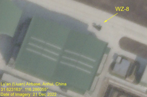 Satellite Image Shows WZ-8 Supersonic Drone at Chinese Base