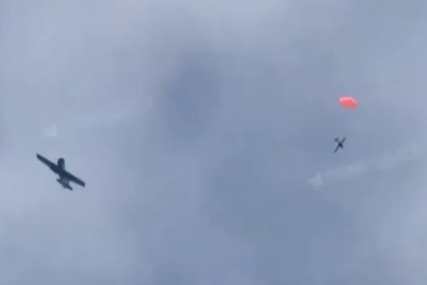 Ukrainian Yak-52 Equipped with Machine Gun Shoots Down Russian UAV