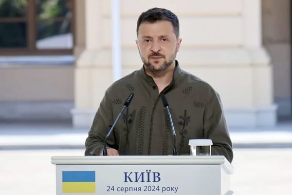 Zelensky Presents Ukrainian Rocket Drone